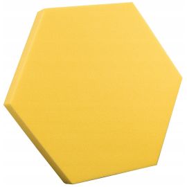 Akustický panel Hexagon žlutá 50x50x5 cm samozhášivá nehořlavá pěna